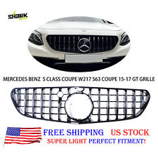 Chrome GT Grille Mesh For Mercedes Benz C217 W217 S63 S65 AMG Coupe Class 15-17 picture