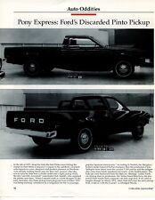 1971 FORD PINTO PICKUP TRUCK CONCEPT CAR Article picture