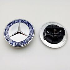 Front Hood Emblem silver Flat Laurel Wreath Badge For Mercedes Benz 57mm picture