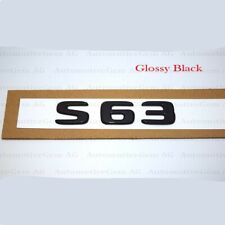 S63 AMG Emblem Glossy Black Rear Trunk Letter Logo Badge Sticker picture