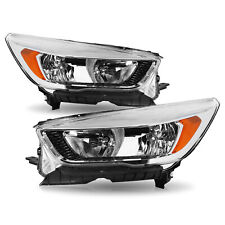 For 2017-2019 Ford Escape Halogen w/o LED DRL Chrome Headlights Headlamps L+R picture