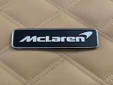 McLaren Emblem Badge Front Hood 570S 570GT 600LT 720S Black and Chrome OEM Part picture
