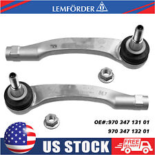 2x Front Outer Tie Rod End Links Lemforder OE For 2009-2016 Porsche Panamera 970 picture