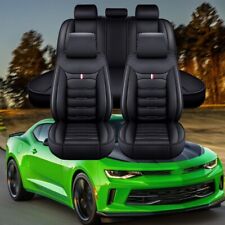 For Chevrolet Camaro 2011-2023 5-Seat Full Set Car Seat Covers PU Leather USA picture
