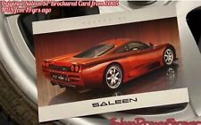 LIZSTICK RED 2005 SALEEN S7 SPEC BROCHURE CARD NOS FRM 18YRS AGO 427 FORD SHELBY picture