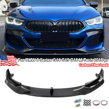 Carbon Look ABS For BMW G14 G15 G16 M850i Front Bumper Lip Spoiler Splitter 18+ picture