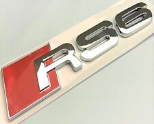 CHROME RS6 FIT AUDI RS6 REAR TRUNK EMBLEM BADGE NAME DECAL LETTER NUMBER picture