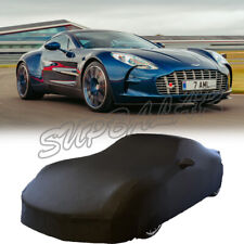 Indoor Full Elastic Car Cover Stretch For Aston Martin One-77  2Door Black picture