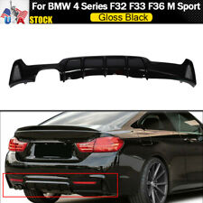 Rear Diffuser For 2013-20 BMW 4 Series F32 F33 F36 428i 430i M Sport Gloss Black picture