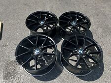 18” BMW M4 REPLICA 3-SERIES ALLOY BLACK WHEELS (USED) picture