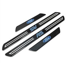 Ford Focus RS Black Real Carbon Fiber 4 Universal Door Sill Protector Guard picture