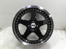 1979-93 MUSTANG SVE 4 LUG SALEEN SC STYLE WHEEL - 17X8 - BLACK W/ MACHINED picture