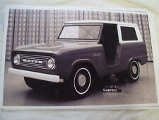 1963 FORD BRONCO PROTOTYPE 11 X 17  PHOTO  PICTURE picture