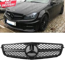 Black AMG Front Grille Grill W/Star For Mercedes Benz W204 C Class C300 2008-14 picture