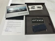 RARE 2010 Porsche 911 GT2 RS Brochure & Carbon Fiber Plakette Gift Original W picture
