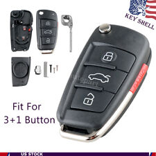 For Audi A2 A3 A4 A6 A6L A8 TT Q7 Flip Remote Car Key Fob Shell Case 3+1 Buttons picture