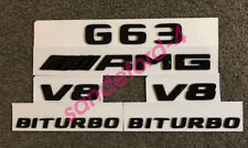 Gloss Black G63 AMG V8 BITURBO Sticker Decal Emblem Badge Package for G63 picture