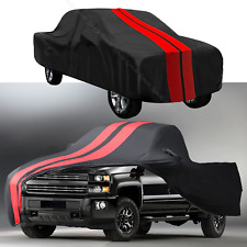 Red/Black Indoor Car Cover Stretch Dustproof For Chevrolet Silverado 1500 Pickup picture