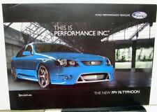 2006 Ford FPV F6 Typhoon Australian Dealer Sales Data Card Handout Turbo-Charged picture