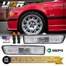 DEPO Euro Clear Fender Side Markers Lights For 1997-1999 BMW E36 3 Series LCI picture