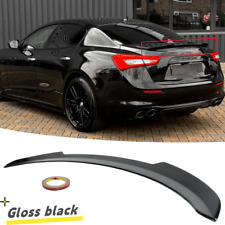 FOR 2014-2023 MASERATI GHIBLI REAR GLOSS BLACK V-STYLE REAR TRUNK SPOILER WING picture