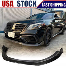 REAL CARBON Front Bumper Lip Spoiler For Mercedes Benz W222 S63 S65 AMG 2018-20  picture