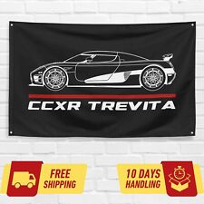 For Koenigsegg CCXR Trevita Supercar Car Enthusiast 3x5 ft Flag Gift Banner picture