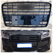 Black Front Bumper Grille Mesh Grill Fit For Audi A8 D4 S8 Style Grill 2015-2017 picture