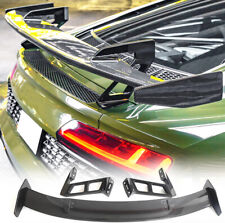 For Audi R8 Coupe 2019-24 DRY CARBON FIBER Rear Trunk Spoiler High Kick GT Wing picture