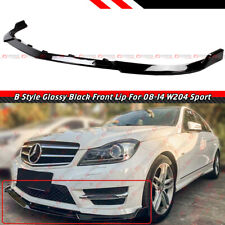 FOR 2008-14 MERCEDES BENZ C250 C300 W204 AMG SPORT GLOSS BLACK FRONT BUMPER LIP picture