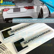 Audi SuperCharged Emblem 3D Black Silver Badge Side Fender A4 S4 A5 A6 A7 A8 OEM picture