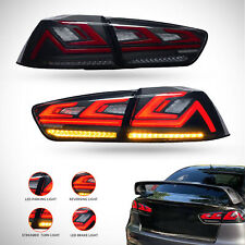 Pair LED Smoke Tail Lights Rear Lamps For 2008-2017 Mitsubishi Lancer EX EVO X picture