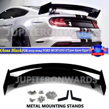FOR FORD MUSTANG GT500 S550 2015-24 TRUNK SPOILER BIG WING W/METAL STANDS GLOSSY picture