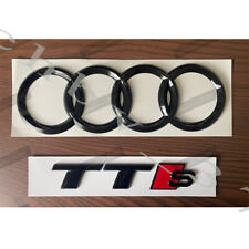 Audi TTS Gloss Black Rear Set Boot Tailgate Trunk Emblem Badge for Audi TTs TT picture