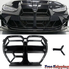 For BMW M3 G80 M4 G82 G83 21-23 CSL Style Front Bumper Grill Grille Glossy Black picture