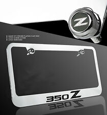For Nissan 350Z Z33 Fairlady Z Chrome Cast Zinc Metal License Plate Frame Cap picture