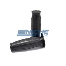 Black 130mm Gran Tourismo GT Motorcycle Classic Style Grips 7/8