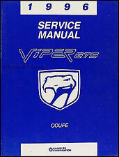 1996 Dodge Viper GTS Shop Manual Coupe OEM Factory Repair Service Book Dealer picture