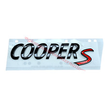 OE MINI Cooper S Gloss Black Emblem Badge Chrome Logo Clubman R53 R56 F56 picture