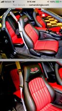 2002 35TH Anniversary SS Camaro Front&Rear Seat Covers EbonyBlack W/Red IN STOCK picture