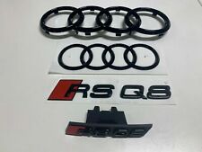 Audi RSQ8 Audi Rings Front Rear Emblems Type Designation Black Genuine New picture