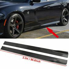 Gloss Black 86.6'' Side Skirts Extension Lip For Dodge Charger RT SRT SXT 2.2m picture