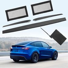 Tesla Model Y Carbon Fiber Print Dashboard & Door Trim Covers for + vent covers picture