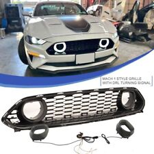 Mach 1 OE Style Front Upper Grille Mesh Grill W/LED DRL Fit 18-23 Ford Mustang picture