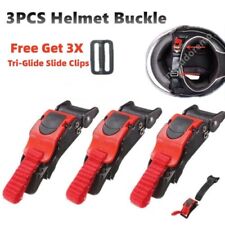 3Set Motorcycle Bike Helmet Chin Strap Safety Buckle Clip Quick Release Buckle picture