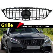 Glossy Black GTR Grille For Mercedes Benz W205 C-Class C250 C300 C43 AMG 2015-18 picture