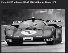 Ferrari 512S @ Speed BOAC 1000 At Brands Hatch 1970 .Out Of Print Car Poster picture