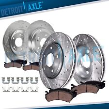 8pc Front Rear Drilled Brake Rotor Brake Pad for 2010-2016 Hyundai Genesis Coupe picture