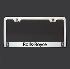 Polish Mirror Stainless Steel Rolls Royce Black Laser Etched License Plate Frame picture