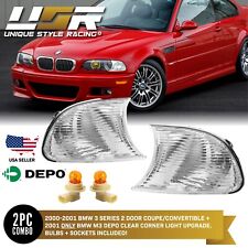 DEPO Clear Clip-On Corner Light Signal For 00-01 BMW E46 2DR Coupe / Convertible picture